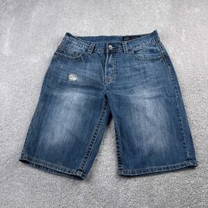 TK Axel Shorts‎ Mens 32 Blue Bingham Relaxed Baggy Distressed Denim Dad Jorts